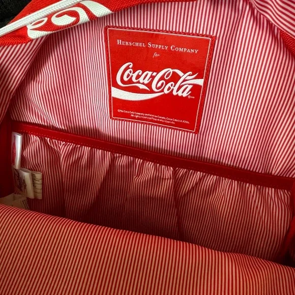 NWT Herschel Supply Company X Lawson Red Coca-Cola Backpack - Picture 6 of 9